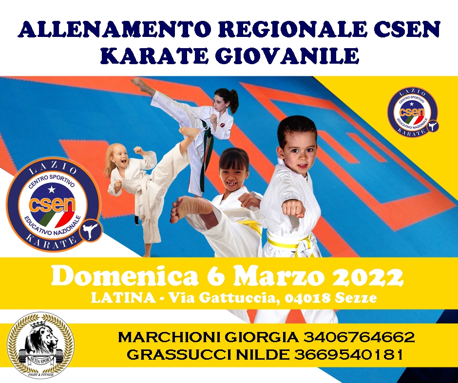 allenamento regionale csen karate giovanile 6 marzo